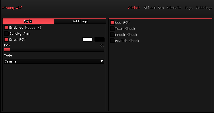 Misery Loader Interface